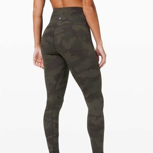 Lululemon Align Dark Olive Camo “28 size 4